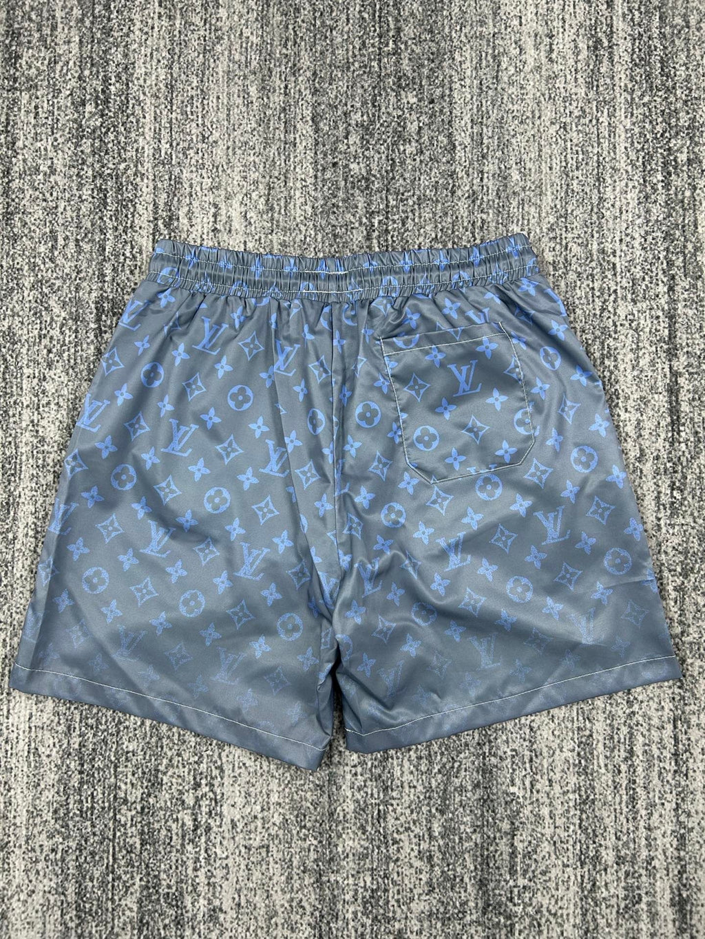 Men's Quick-Dry Swim Shorts with LV-Inspired All-Over Print