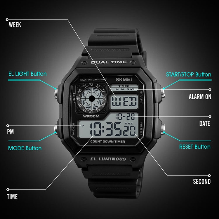 skmei-1299-multifunctional-outdoor-sports-noctilucent-waterproof-digital-display-wrist-watch-red